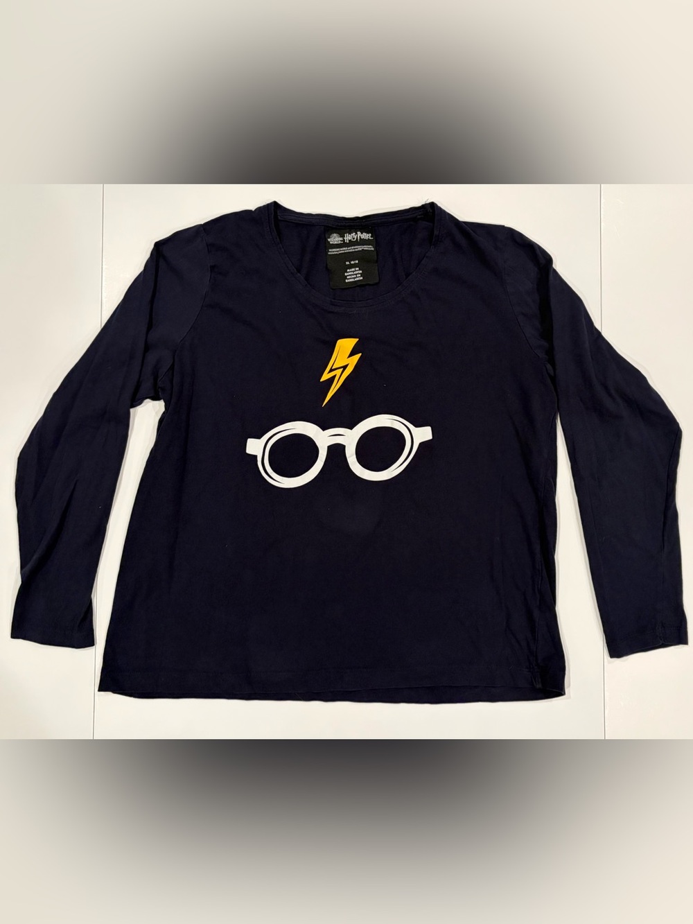 Harry Potter Kids XL 16/18 Wizarding World Navy Blue Long Sleeve T-shirt/PJ